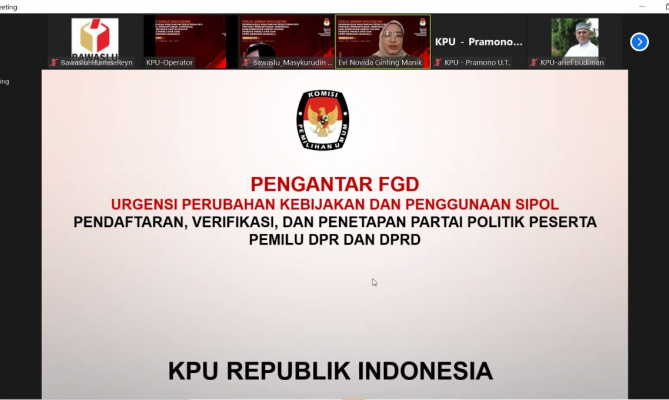 Bawaslu Hadiri Rapat Rancangan Draf PKPU Pendaftaran Parpol