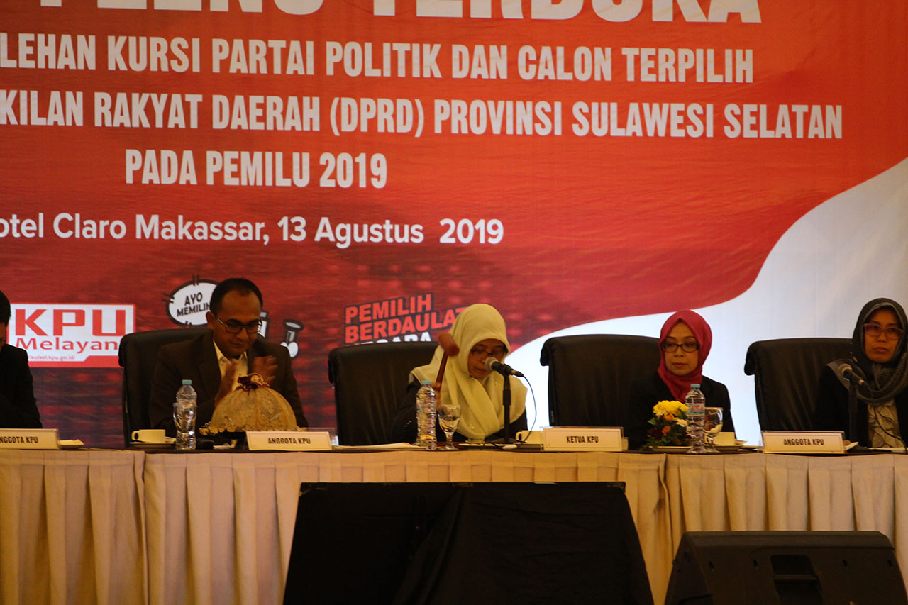 Catatan Bawaslu Pasca Penetapan Kursi Caleg Sulsel Terpilih 2019