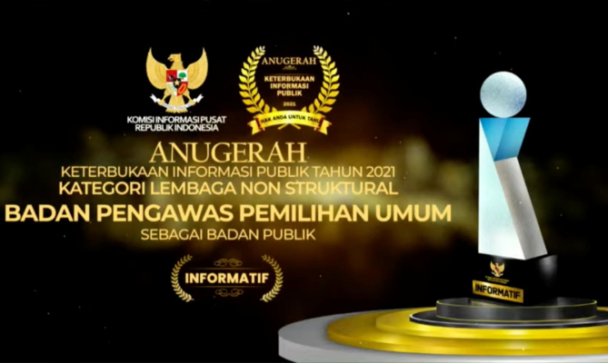 Bawaslu Raih Penghargaan Keterbukaan Informasi Publik untuk Kali Keempat