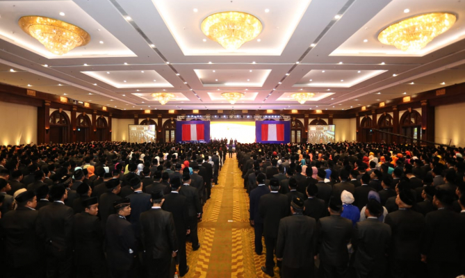 Pelantikan 1.914 Anggota Bawaslu se-Indonesia Pecahkan Rekor MURI