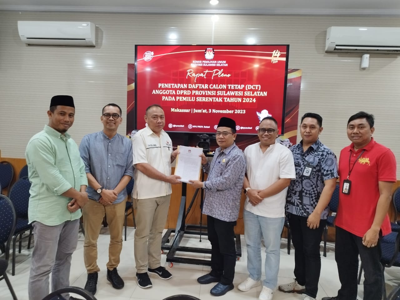 Hadiri Penetapan DCT Anggota DPRD Provinsi Sulsel, Bawaslu Sulsel Siap Tangani Potensi Sengketa