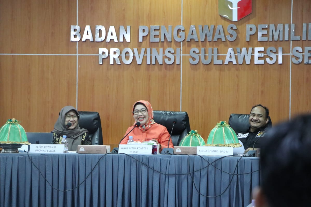 Bawaslu Sulsel Terima Kunjungan Kerja Komite 1 DPD RI