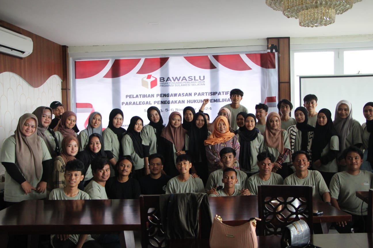 Sentra Gakkumdu Sulsel Dorong Kesadaran Hukum lewat Pelatihan Paralegal Bawaslu