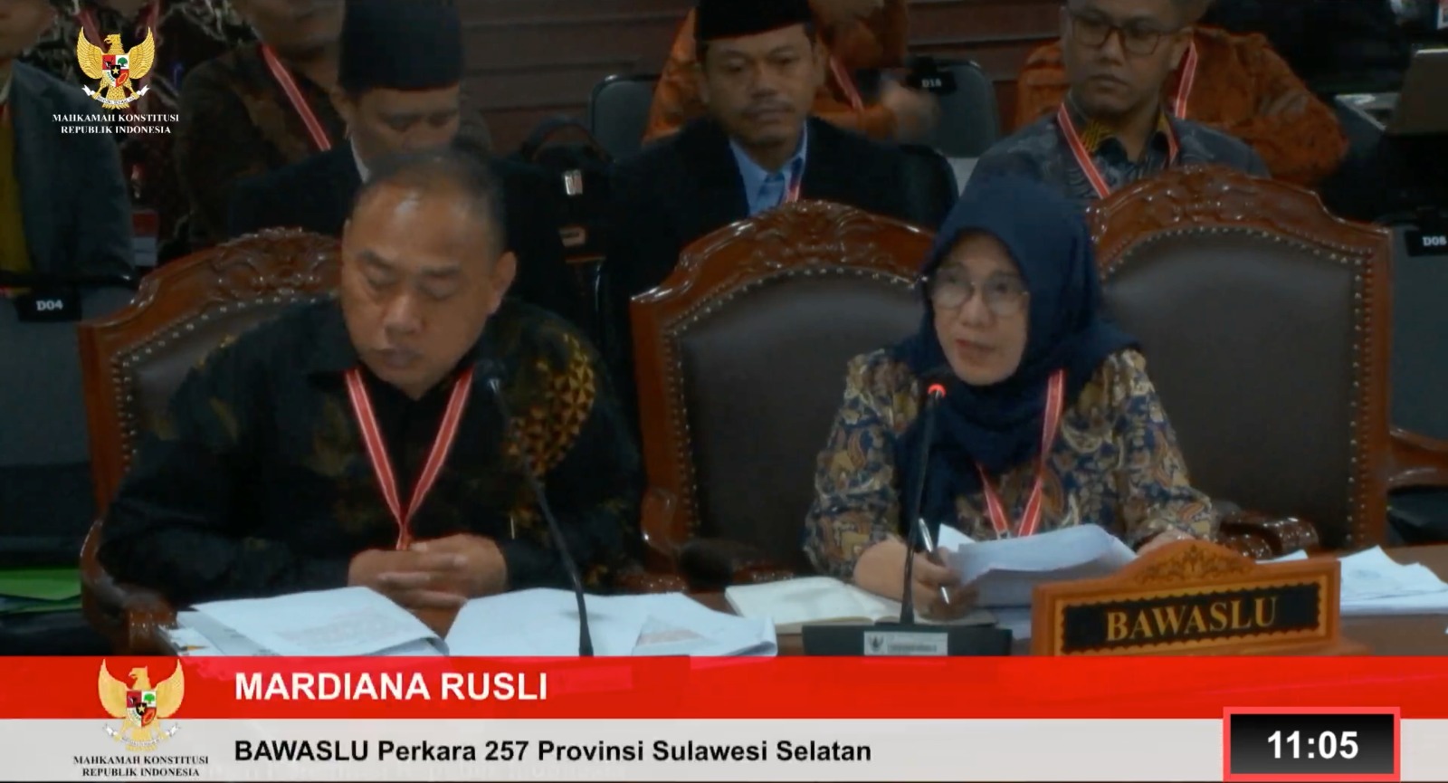 Bawaslu Sulsel Hadir Sebagai Pemberi Keterangan di Sidang MK terkait Perselisihan Hasil Pemilihan Gubernur