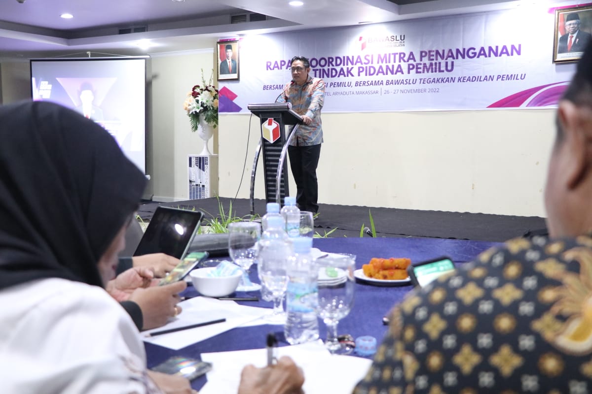 Jaga Sinergitas, Bawaslu Sulsel Gelar Rakor dengan Mitra Penanganan Tindak Pidana Pemilu