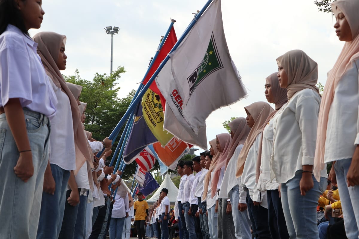 Bawaslu Hadiri Kirab Pemilu 2024 di Anjungan Losari