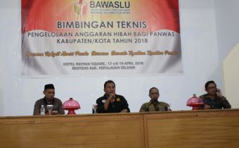 Bawaslu SulSel Gelar Bimtek Pengelolaan Anggaran Hibah Bagi Panwas Kab/Kota
